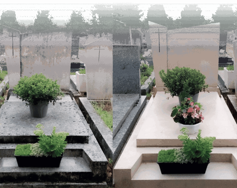 entretien exemple Nettoyage de tombe au cimetière de valenciennes