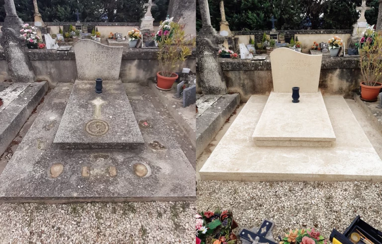 Nettoyage de tombe au cimetière de valenciennes